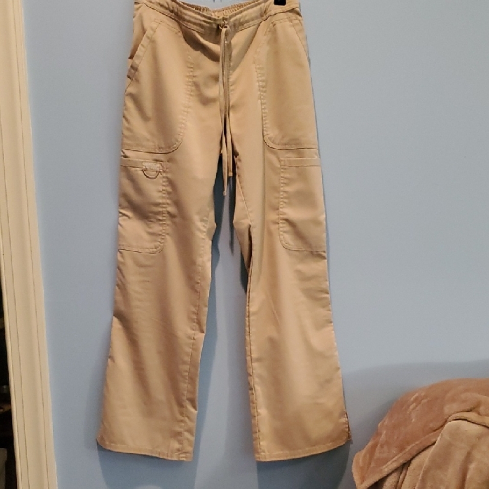 Womans Cherokee Khaki Scrub Cargo Pant, Size XS Petite - Picture 2 of 7